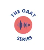 The OAAT Series logo with sound wave icon in coral circle