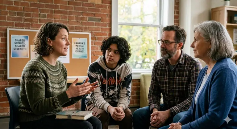 From Individual Story to System Change event promotional image showing people in discussion.